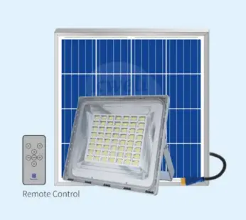 Blue Carbon 60W Solar Flood Light 5000 Lumens | 120W Panel, 65Ah Battery, IP65