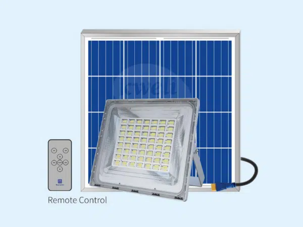 Blue Carbon 60W Solar Flood Light 5000 Lumens | 120W Panel, 65Ah Battery, IP65